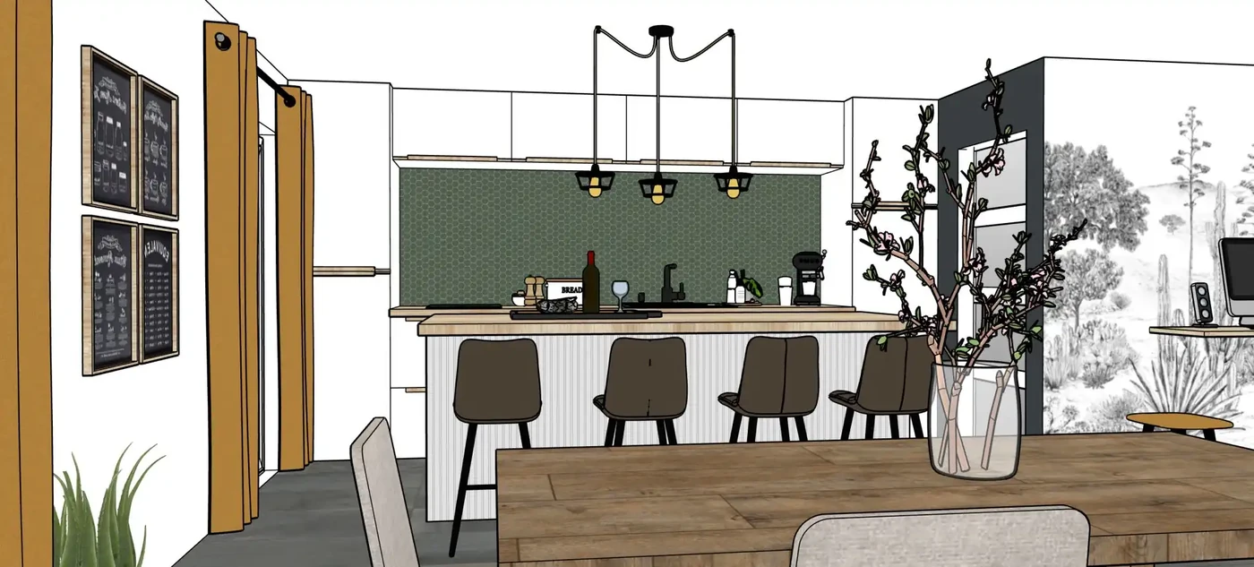 Projet séjour/salon/cuisine/entrée à Froidfond