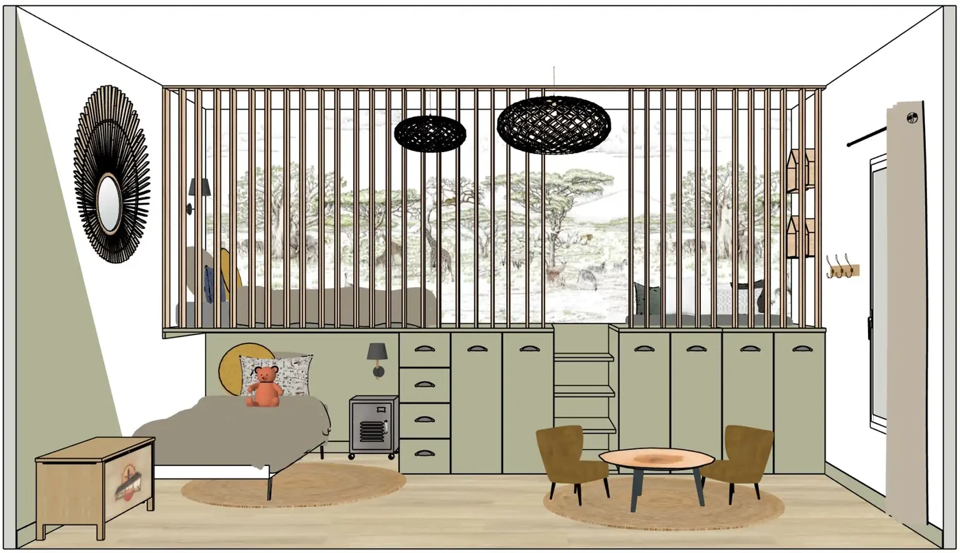 Projet chambre enfant aux Sables d'Olonne