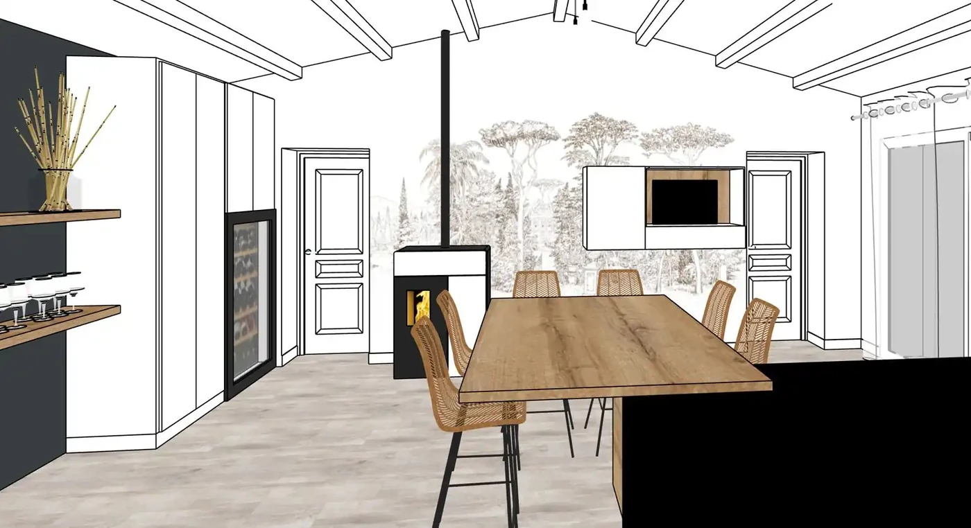 Projet cuisine et agencement sur mesure à Saint Gilles Croix de Vie