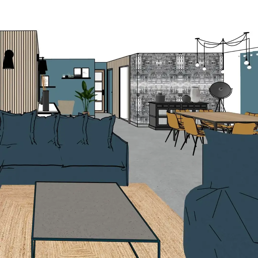 Projet séjour/salon/cuisine/entrée à Aizenay