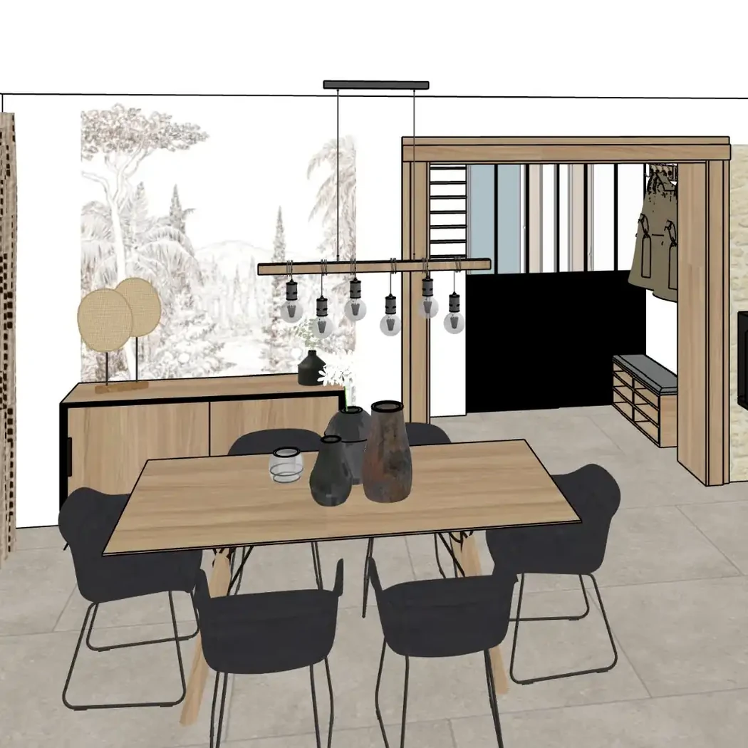 Projet séjour/salon/cuisine/entrée à Maché