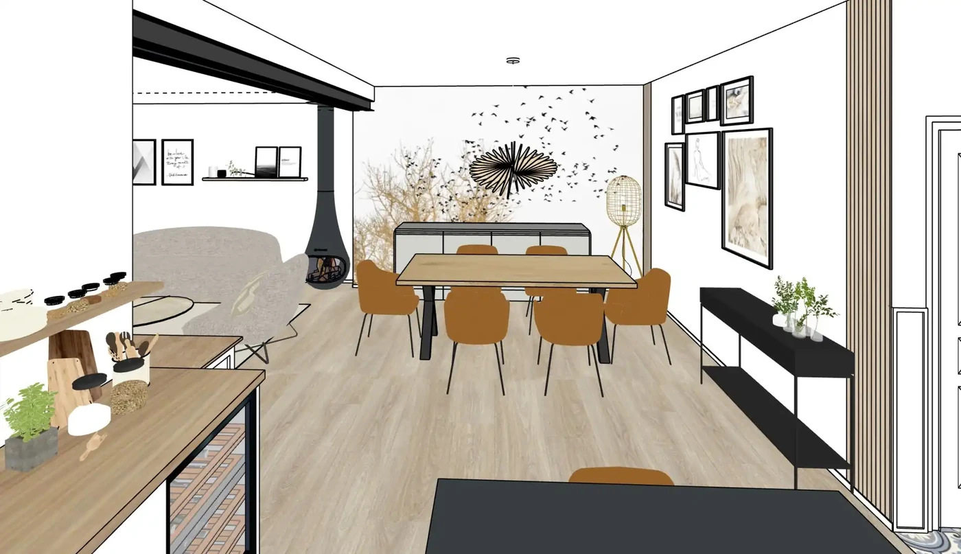 Projet séjour/salon/cuisine/entrée à Saint Gilles Croix de Vie