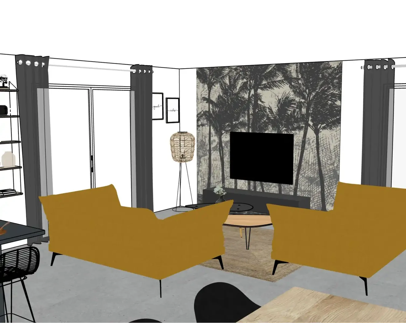 Projet séjour/salon/cuisine/entrée à Sallertaine