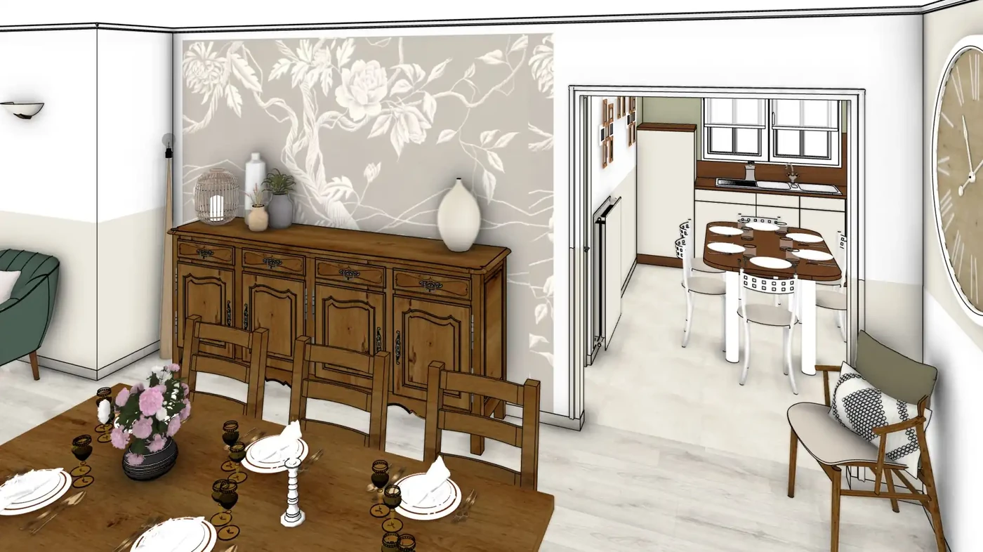 Projet séjour/salon/cuisine à Saint Maixent 