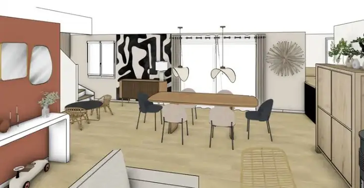 Projet séjour/salon/entrée à la Roche sur Yon