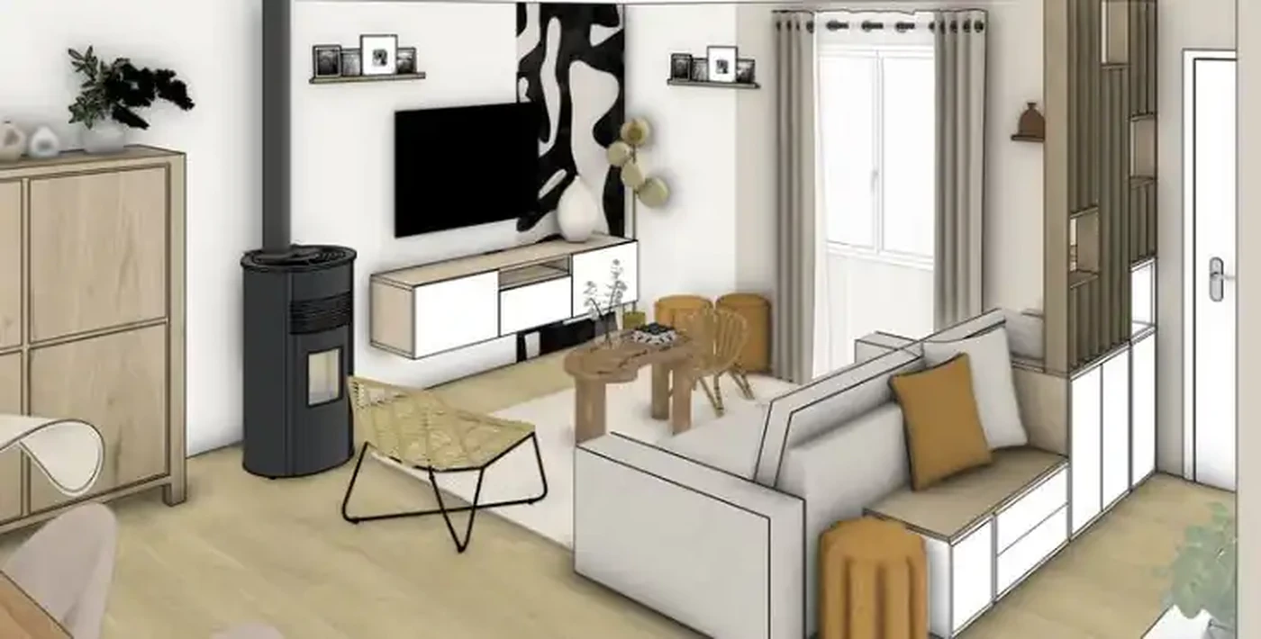 Projet séjour/salon/entrée à la Roche sur Yon