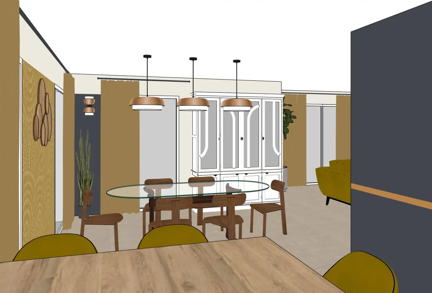 Projet séjour/salon/cuisine/entrée à Venansault