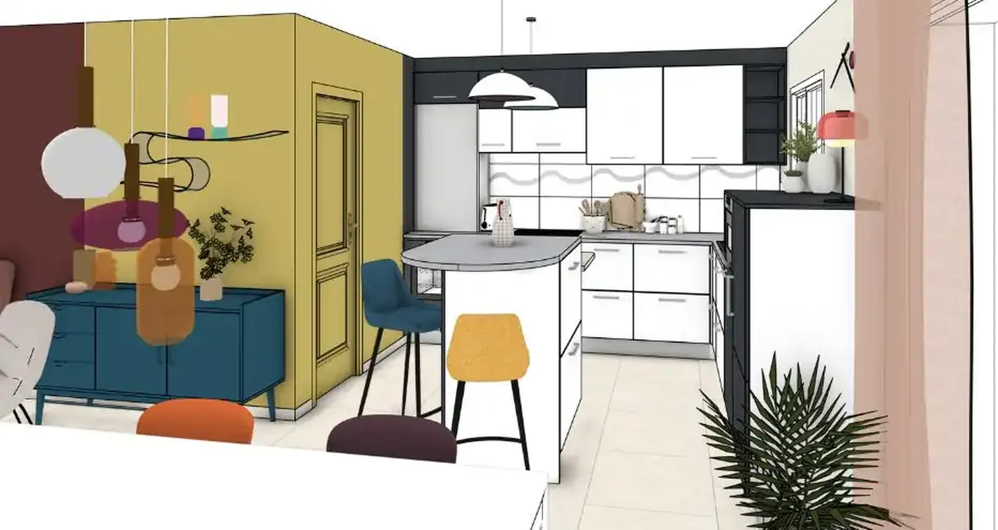 Projet séjour/salon/entrée à la Roche sur Yon 