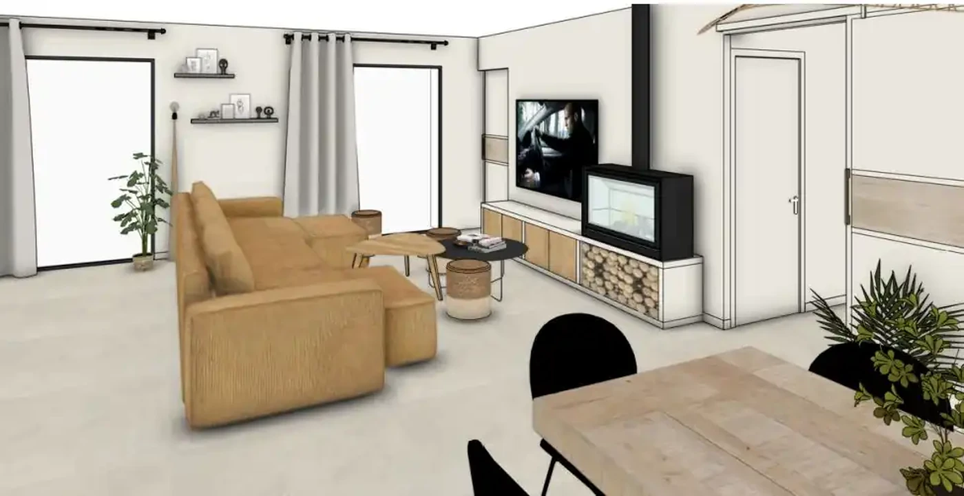 Projet séjour/salon/entrée à Maché