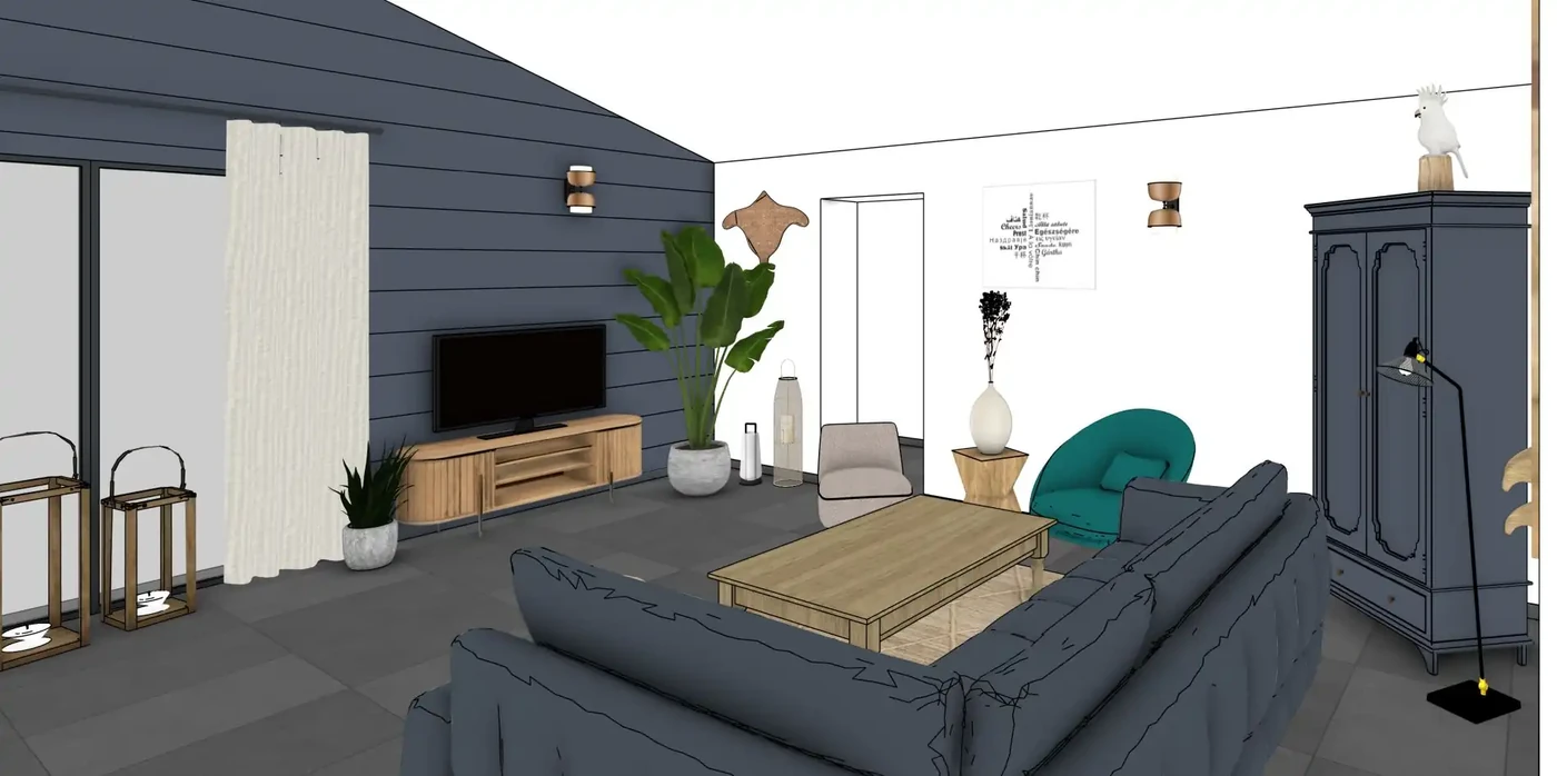 Projet séjour/salon/entrée à Bouin