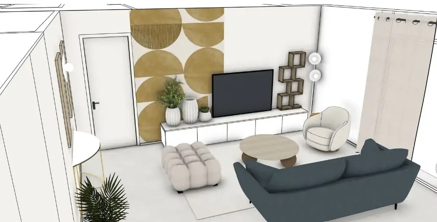 Projet séjour/salon/entrée au Château d'Olonne