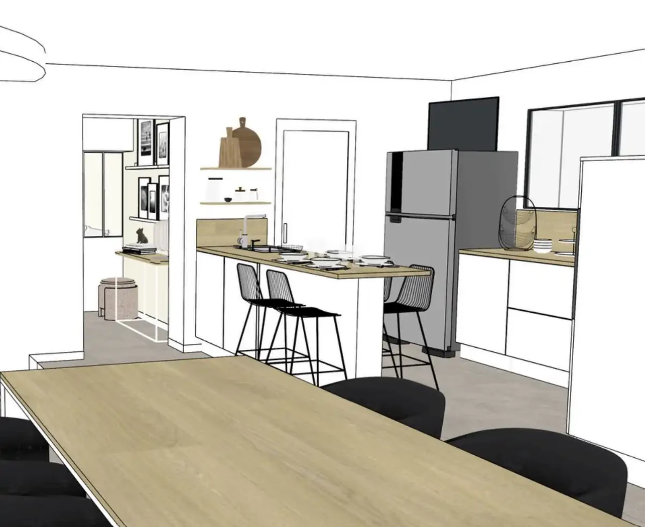 Projet séjour/salon/entrée à Saint Hilaire de Riez