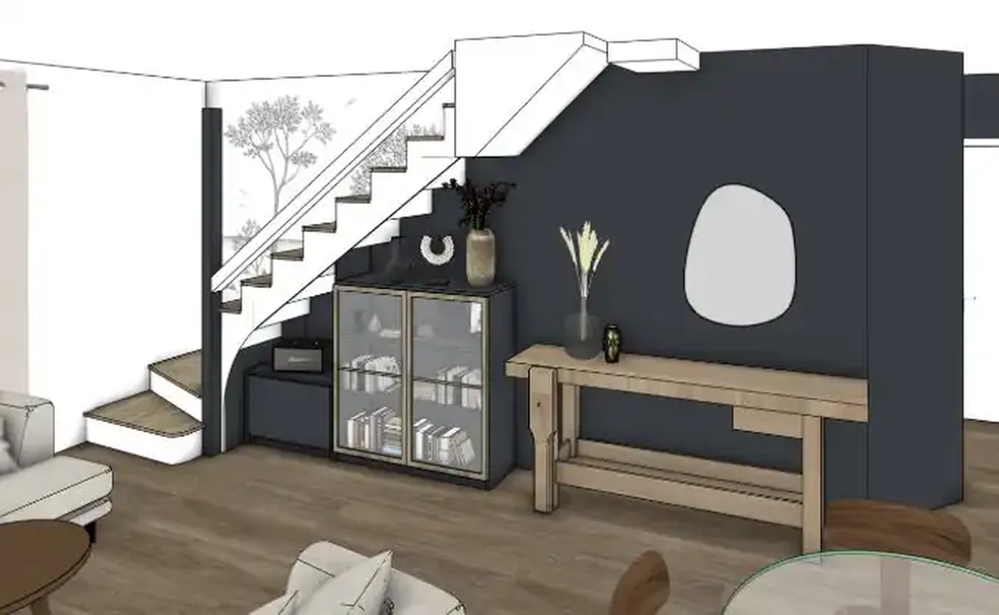 Projet séjour/salon/entrée à Saint Gilles Croix de Vie