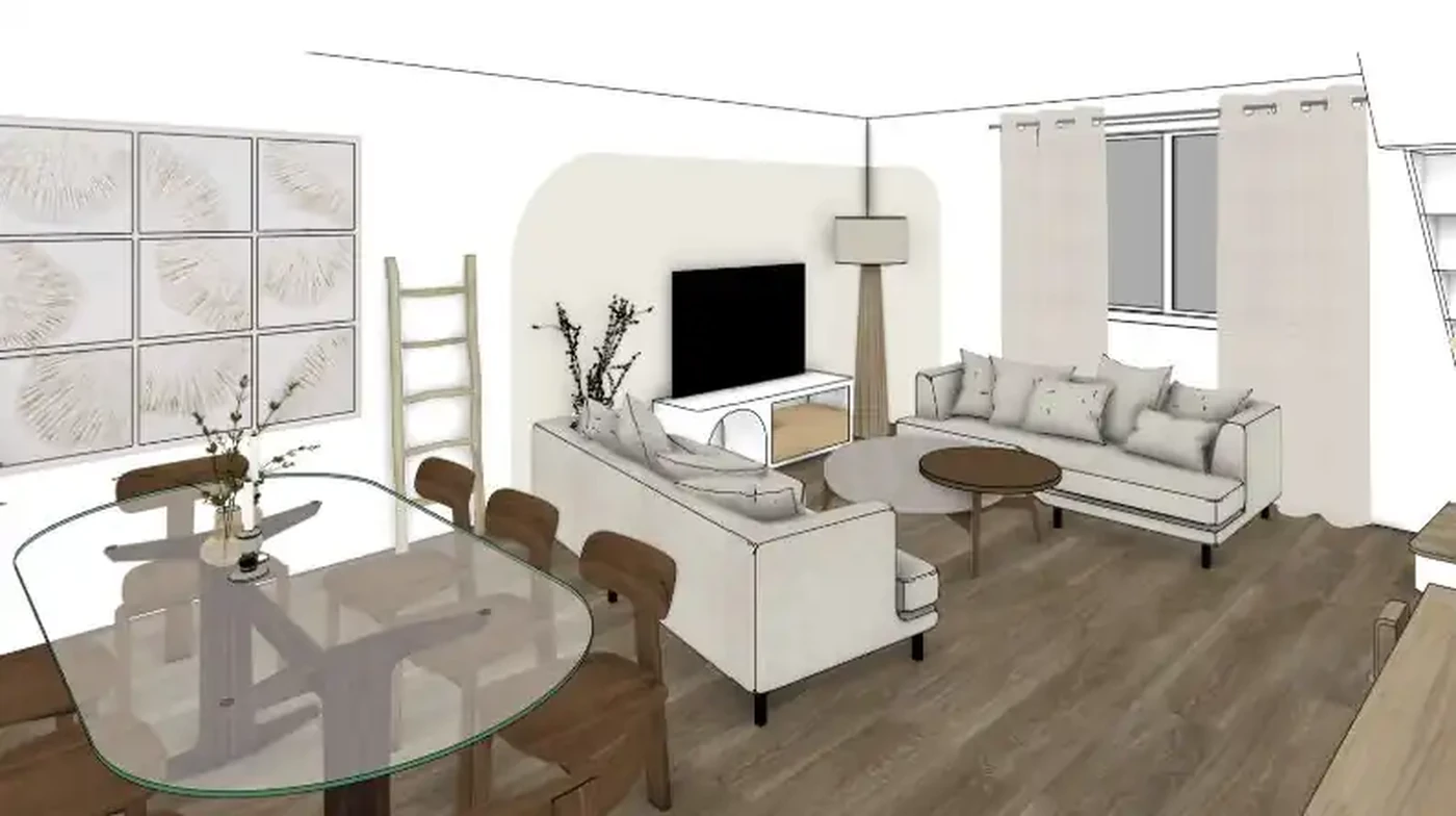 Projet séjour/salon/entrée à Apremont