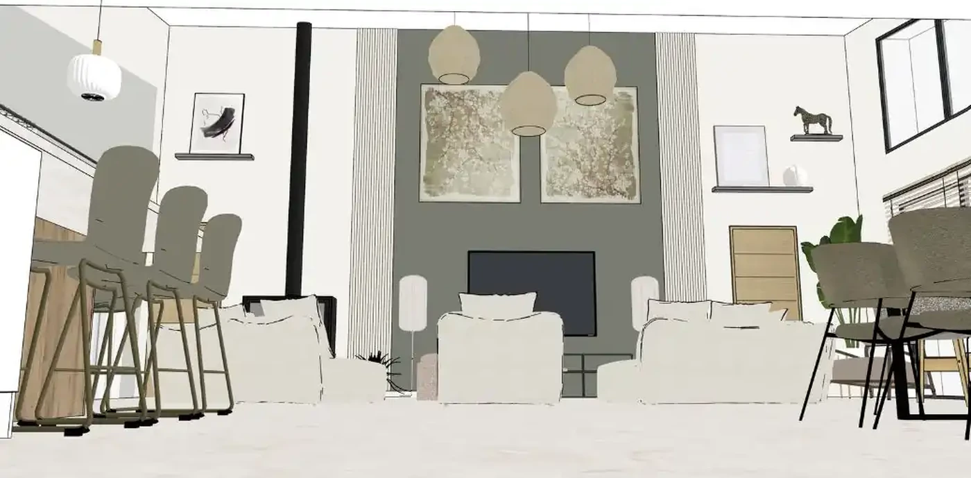 Projet séjour/salon/entrée à Saint Hilaire
