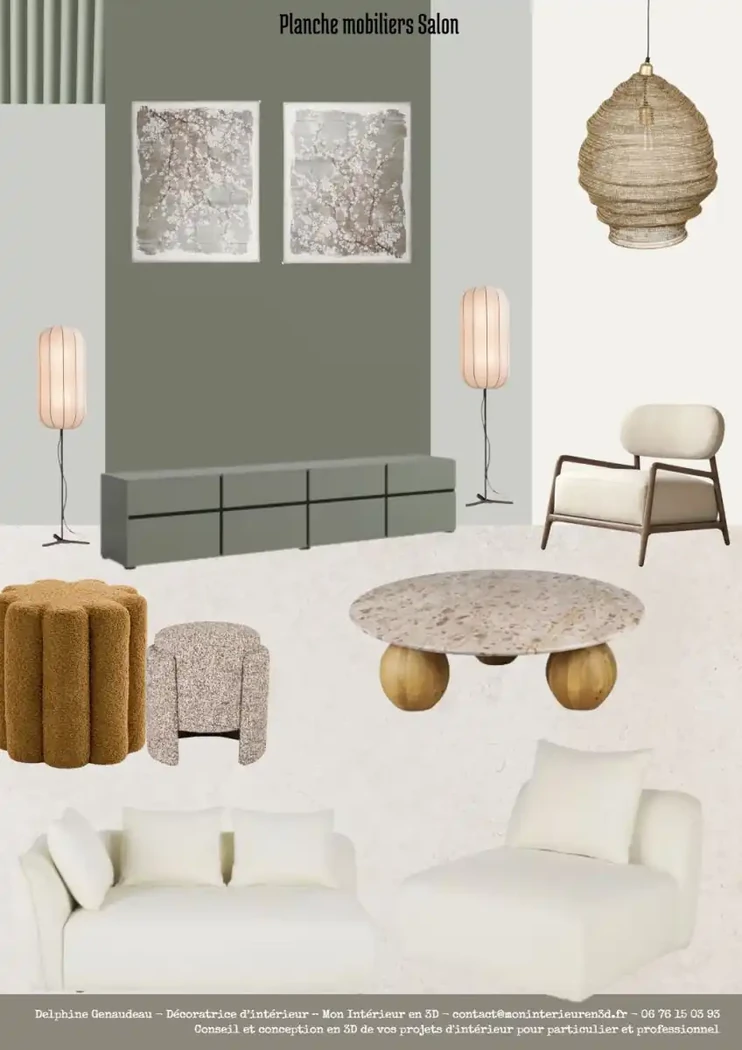 Projet séjour/salon/entrée à Saint Hilaire