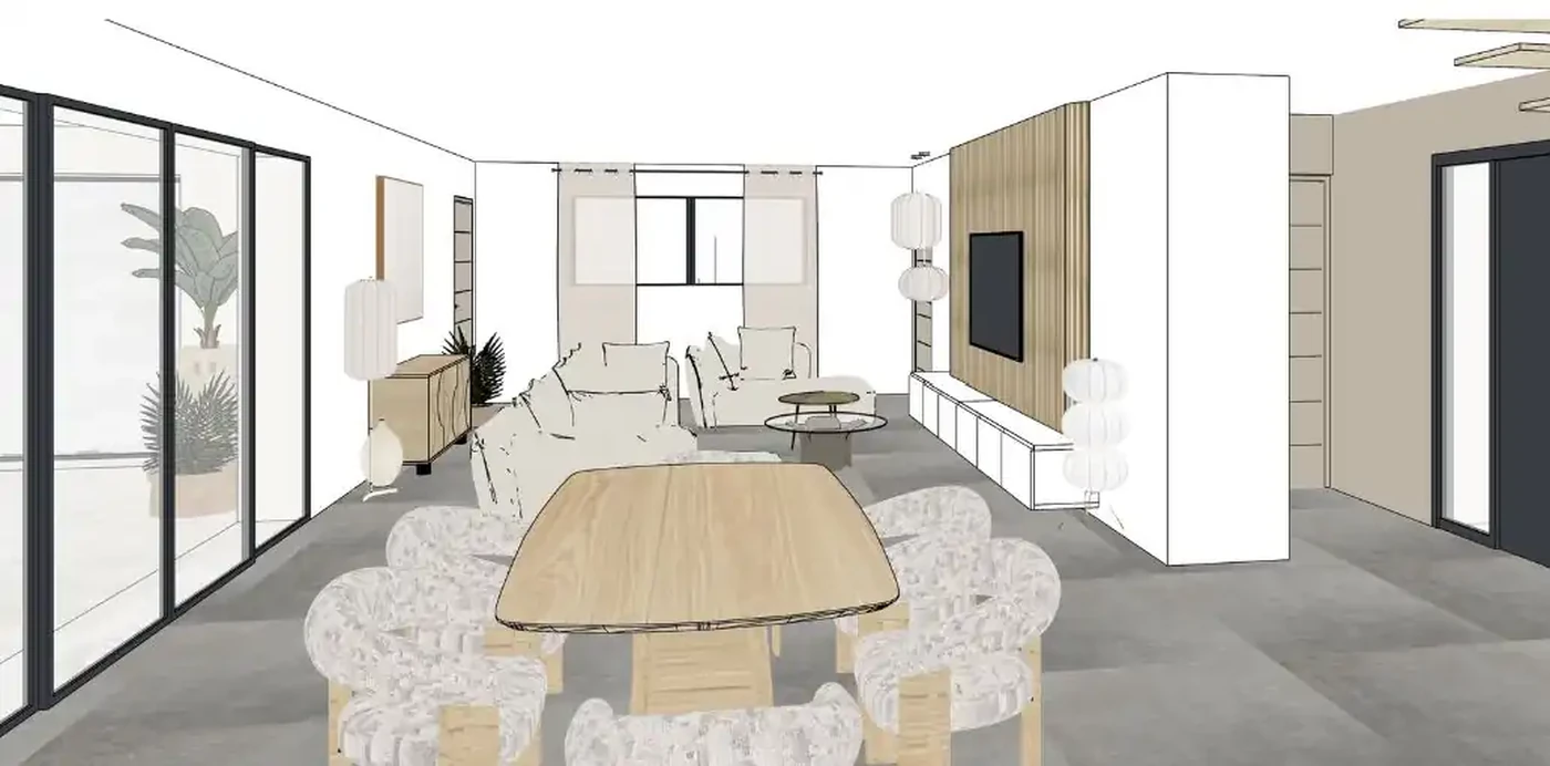 Projet séjour/salon/entrée à Saint Hilaire