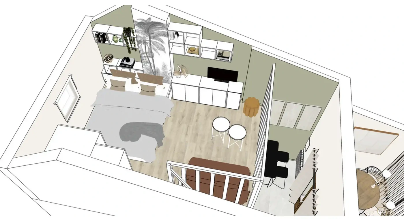 Projet séjour/salon/cuisine/entrée à Saint Vincent sur Jard