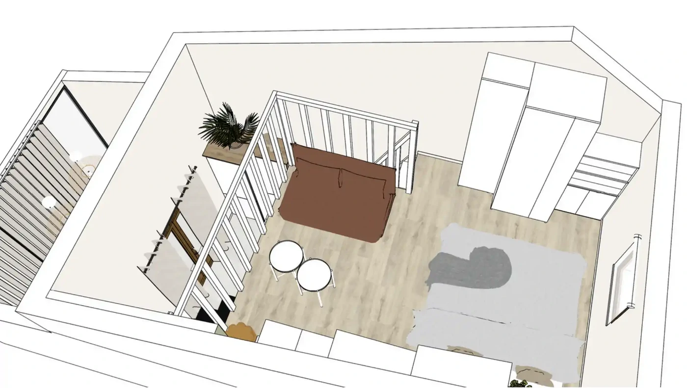 Projet séjour/salon/cuisine/entrée à Saint Vincent sur Jard