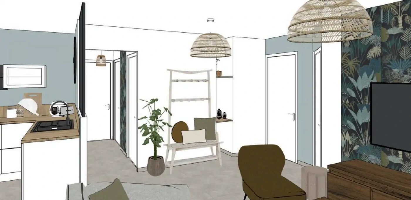 Projet séjour/salon/cuisine/entrée à La Roche sur Yon