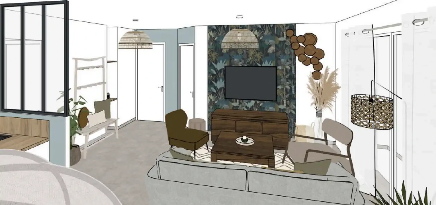 Projet séjour/salon/cuisine/entrée à La Roche sur Yon