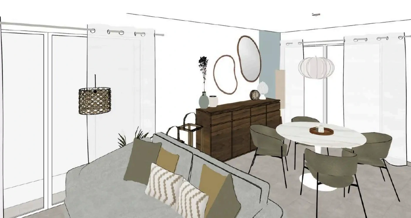 Projet séjour/salon/cuisine/entrée à La Roche sur Yon