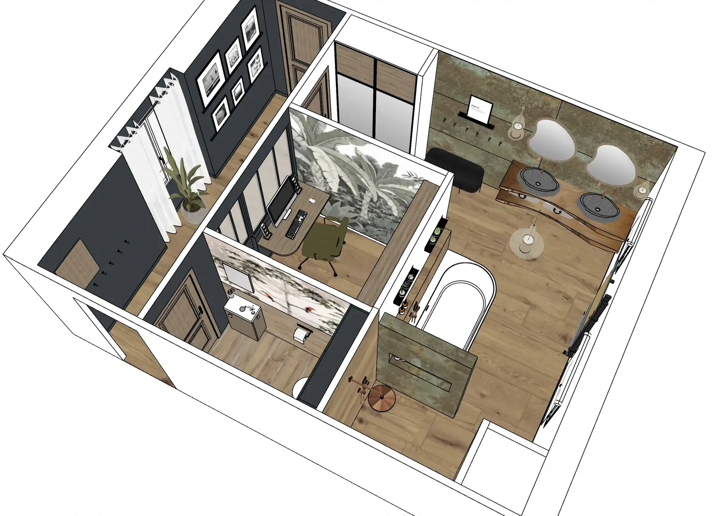 Projet séjour/salon/entrée à Martinet